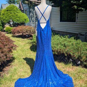 Royal Blue Sparkle Mermaid Evening Gown - New w/Tags